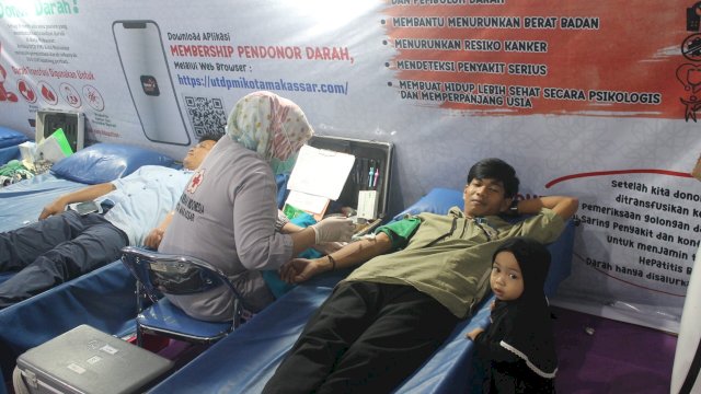 PMI Makassar Buka Gerai Donor di Al-Markaz, Deng Ical Ajak Masyarakat Berdonor di Bulan Puasa