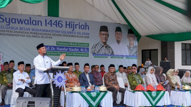 Gubernur Sulsel Hadiri Syawalan dan Pencanangan Gedung SDM Muhammadiyah