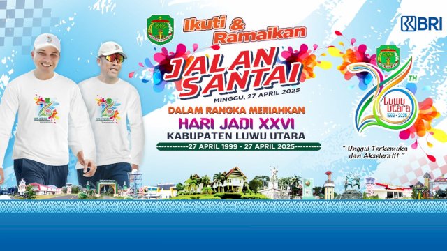 Seru! Jalan Santai Siap Meriahkan HUT XXVI Luwu Utara, Ini Jalurnya