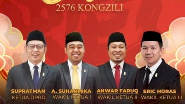 DPRD Makassar Ucapkan Selamat Tahun Baru Imlek 2025, Harap Kebahagiaan dan Kesehatan untuk Semua