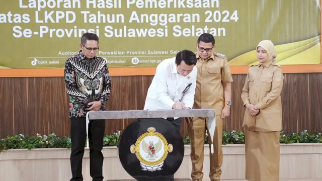 Ketua DPRD Makassar Hadiri Penyerahan LHP LKPD 2024 oleh BPK Sulsel