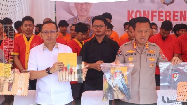 Polda Sulsel Ungkap 844 Tersangka dalam Operasi Pekat Lipu 2025