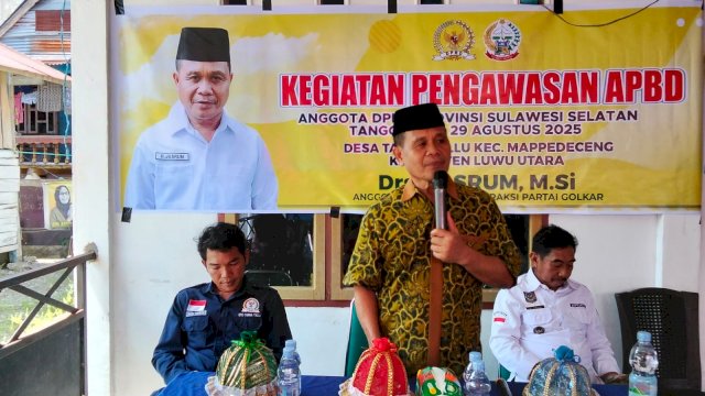 Anggota DPRD Provinsi Sulawesi Selatan, Drs. H. Jasrum, M.Si., melakukan pengawasan langsung terhadap pelaksanaan program bantuan di Kabupaten Luwu Utara