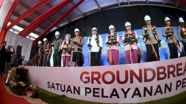 Aliyah Mustika Ilham Letakkan Batu Pertama SPPG Polres Pelabuhan Makassar
