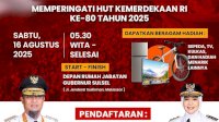 Pemprov Sulsel Gelar Jalan Santai &amp; Kirab Bersama Gubernur untuk HUT RI ke-80