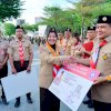 Wagub Sulsel Fatmawati Rusdi Pimpin Ulang Janji Pramuka di Makassar