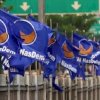 Sambut Kedatangan Surya Paloh, Ribuan Atribut Partai NasDem Warnai Kota Makassar