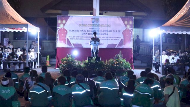 Gelar Maulid Dan Doa Bersama Dengan 1000 Driver OJol, Kapolda Sulsel: Mari Jaga Sulsel