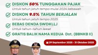 Diskon Pajak Kendaraan di Sulsel, Bebas Denda 100 Persen hingga Potongan 50 Persen Tunggakan