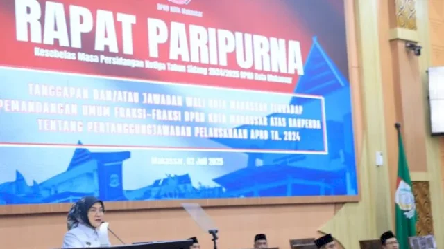Wakil Wali Kota Makassar, Aliyah Mustika Ilham, mewakili Wali Kota Munafri Arifuddin dalam Rapat Paripurna Kesebelas Masa Persidangan Ketiga 