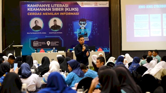 Diskominfo Makassar Gelar Kampanye Literasi Keamanan Siber untuk Pelajar SMP&nbsp;
