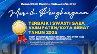 Sulsel Sabet Predikat Tertinggi Swasti Saba KKS 2025, Gubernur Andi Sudirman: Prestasi Ini Milik Semua