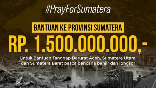 Pemprov Sulsel Kirim Rp1,5 Miliar Bantuan Keuangan Tanggap Darurat untuk Bencana di Pulau Sumatera