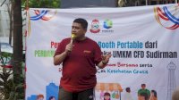 Kolaborasi Pemkot Makassar&ndash;PERBANAS Sulsel, UMKM CFD Terima Booth Portable