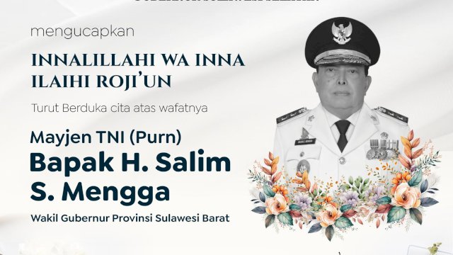 Salim Mengga Wafat, Gubernur Sulsel Andi Sudirman Sulaiman Sampaikan Duka Mendalam