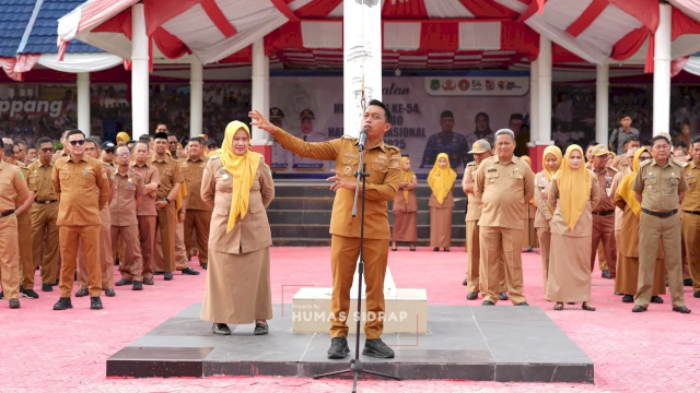 Pimpin Apel Gabungan ASN, Bupati Sidrap Serukan Motto Tanam, Panen, Hilirisasi