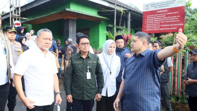 Menko Pangan Zulkifli HAsan di Dampingi Wakil Gubernur Sulsel Fatmawati Rusdi Bersama Walikota Makassar MUnafri Arifuddin Meninjau Lokasi PSEL