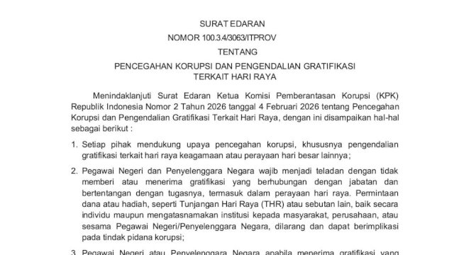 Gubernur Sulsel Terbitkan Edaran Pencegahan Gratifikasi Jelang Hari Raya