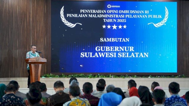 Ombudsman Serahkan Opini Maladministrasi 2025, Pemprov Sulsel Jadikan Bahan Evaluasi