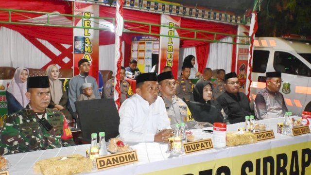 Forkopimda Sidrap Ikuti Rakor Nasional Pengamanan Malam Takbiran Secara Daring