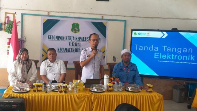 Kominfo Sidrap dan K3S Dua Pitue Percepat Transformasi Digital Sekolah melalui TTE