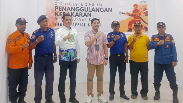 BPBD&ndash;Damkar Sidrap Latih Karyawan Bank
