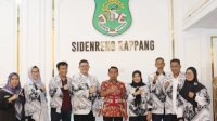 Tinjau Kesiapan Porsenijar, Ketua PGRI Sulsel Temui Bupati Sidrap di Rujab
