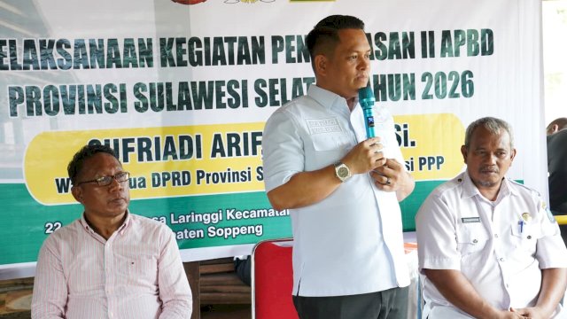 Wakil Ketua DPRD Sulsel Tinjau Langsung Proyek APBD di Soppeng