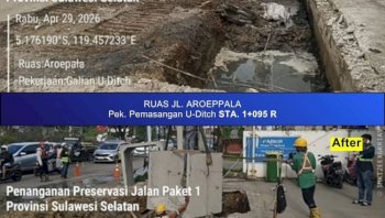 Progres MYP Jalan Sulsel Capai 60 Persen, Ruas Hertasning&ndash;Bili-Bili Dikebut