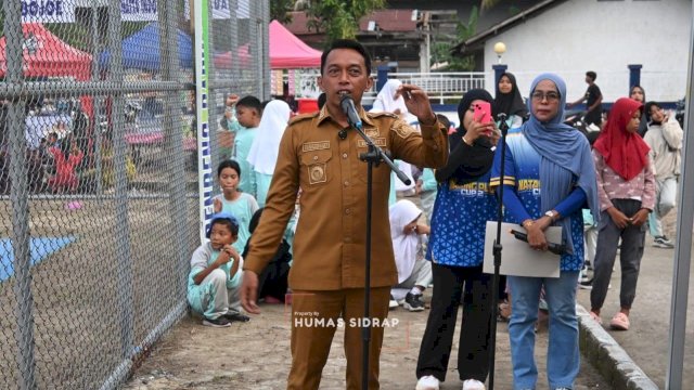 Buka Karang Taruna Cup II, Aksi Bupati Sidrap Main Voli Semarakkan Suasana