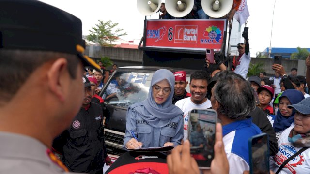 May Day 2026, Cicu Apresiasi Aksi Buruh Tertib dan Tegaskan Komitmen DPRD Sulsel Kawal Aspirasi