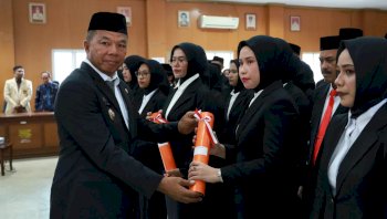 55 Anggota BPD Dilantik, Bupati Andi Utta Tekankan Sinergi Bangun Desa