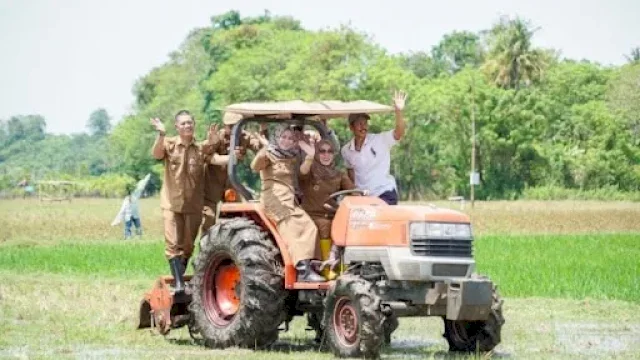 Barru Lampaui Target Nasional Produksi Padi, Tumbuh 21,81 Persen di Tahun Pertama Andi Ina&ndash;Abustan