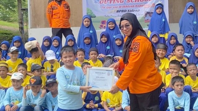 BPBD Sidrap Edukasi Anak Usia Dini Kenali Risiko Bencana Lewat Simulasi dan Permainan