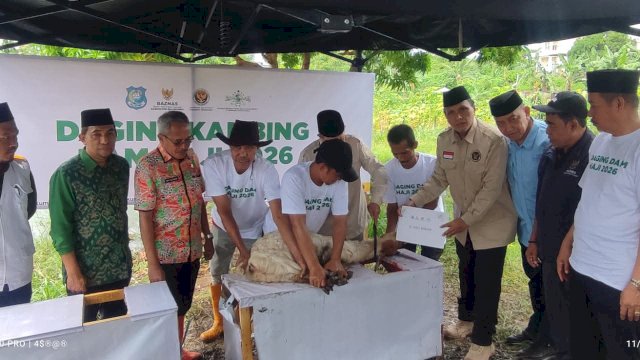 BAZNAS Bulukumba Sembelih 129 Ekor Kambing DAM Jamaah Haji, Didistribusikan ke Panti Asuhan dan Ponpes