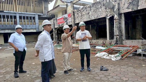 Pimpinan DPRD dan Komisi D Tinjau Progres Rehabilitasi Gedung DPRD Sulsel