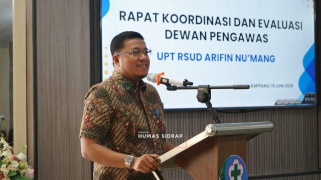Sekda Sidrap Pimpin Evaluasi RSUD Arifin Nu&rsquo;mang, Perkuat Peran Dewan Pengawas