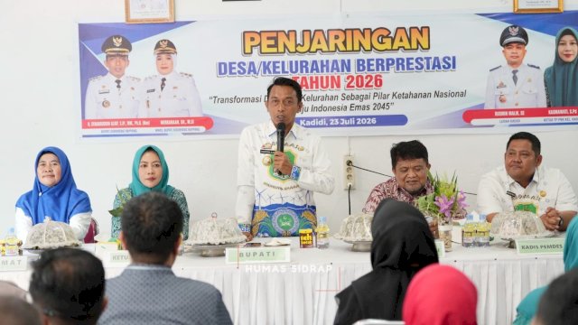 Bupati Sidrap Beberkan Kunci Kemajuan Kadidi Saat Verifikasi Lomba Kelurahan Tingkat Provinsi Sulsel