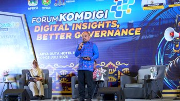 Kadis Kominfo Makassar Paparkan Keunggulan LONTARA+ di Forum Komdigi APEKSI 2026