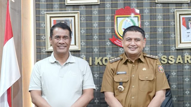 Mentan Amran Sambangi Balai Kota Makassar, Appi: Kehormatan Besar bagi Pemkot