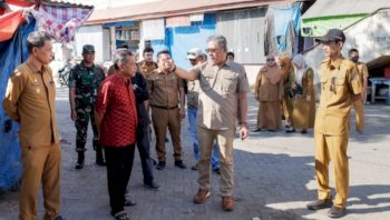 Wabup Barru Tinjau Pasar Pekkae, Perintahkan Pembukaan Akses Utara