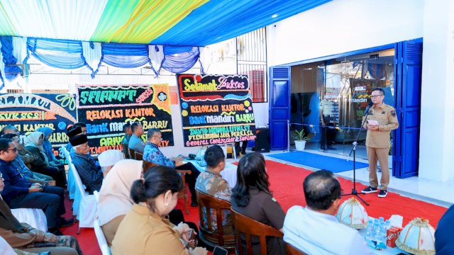 Sekda Barru Resmikan Syukuran KCP Bank Mandiri, Dorong Akses Permodalan UMKM dan Pertumbuhan Ekonomi Daerah