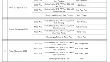 Golkar Sulsel Siapkan Roadshow ke 16 Daerah, Konsolidasi Musda Kabupaten-Kota Mulai Dikebut