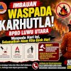 Waspada Karhutla, BPBD Luwu Utara Ingatkan Pembakar Lahan Bisa Dipidana dan Didenda Besar