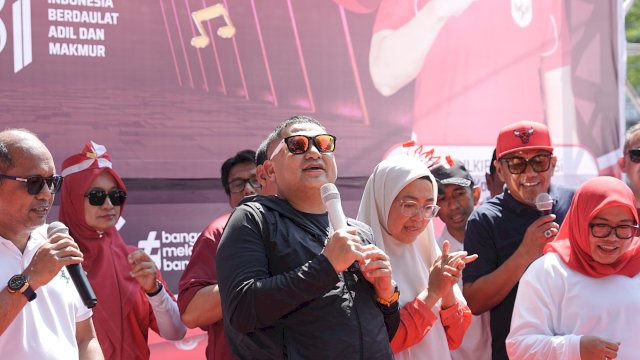 Porseni HUT ke-81 RI di Balai Kota Makassar: Appi-Melinda Duet Lagu, Pesan Kekompakan dan Kebersihan