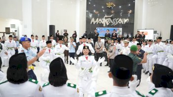 70 Paskibraka Makassar Dikukuhkan, Siap Kibarkan Merah Putih di Karebosi