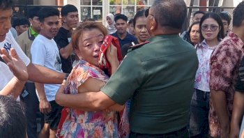 Pangdam XIV/Hasanuddin Tenangkan Istri Prajurit, Rumahnya Dilalap Si Jago Merah di Asrama TNI Mattoangin