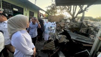 Gerindra Makassar Datangi Korban Kebakaran Asrama Kodam Mattoangin, Salurkan Bantuan Sembako