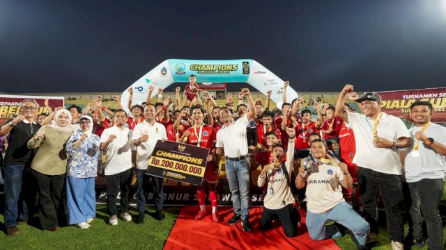 Dramatis Adu Penalti, Bone Rebut Piala Gubernur Sulsel Cup 2026, Bawa Pulang Rp200 Juta