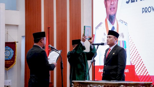 Andi Sudirman Lantik Andi Winarno Jadi Pj Sekda Sulsel, Minta Kawal Program Strategis